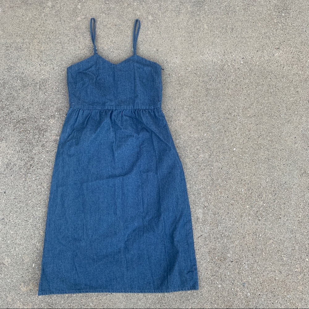 Loup Spaghetti Strap Denim Summer Dress Size Small